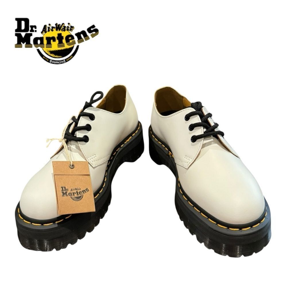 NEW Dr. Martens Women's 1461 Quad White Platform Derby Shoes 10